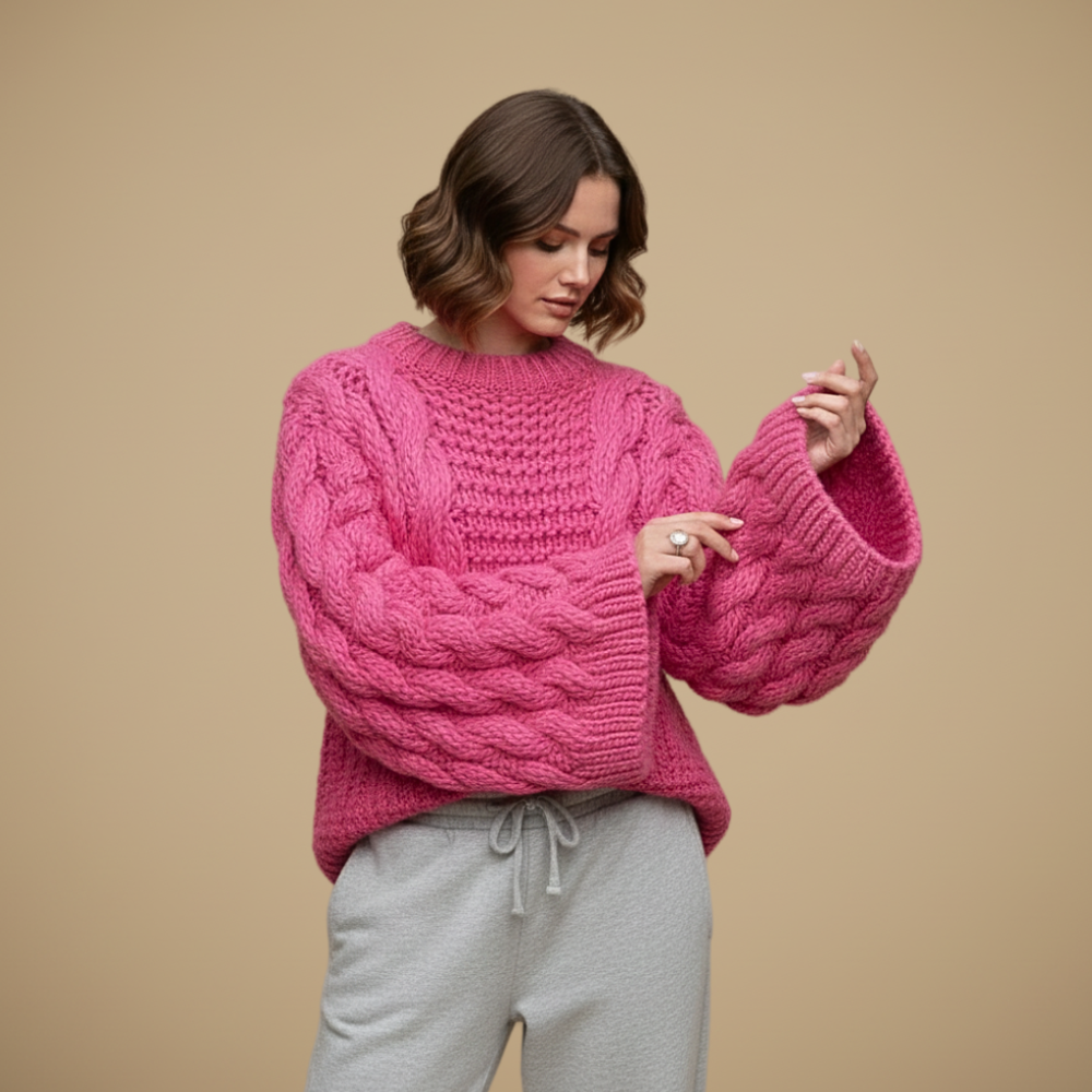 Oversized Cable Knit Women Sweater
