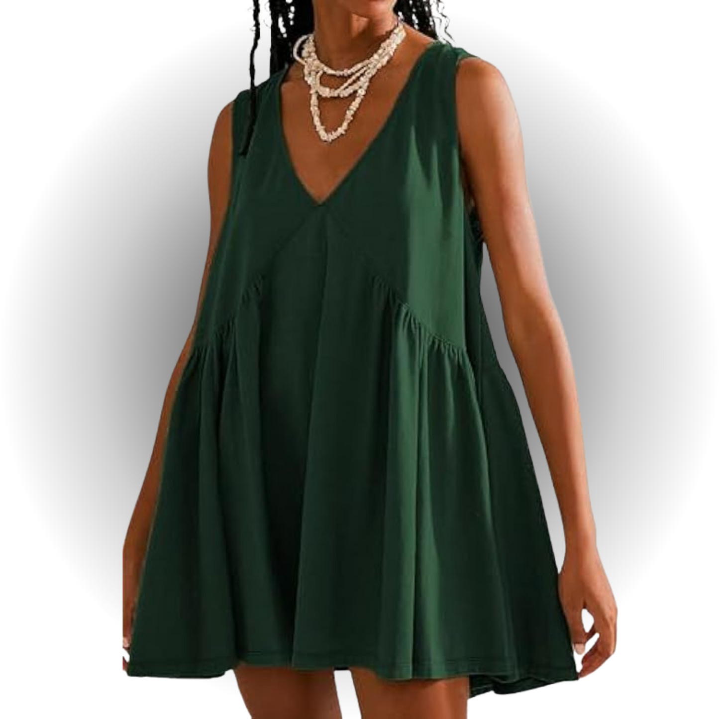 Thalisse | Women’s Sleeveless V-Neck Swing Mini Dress
