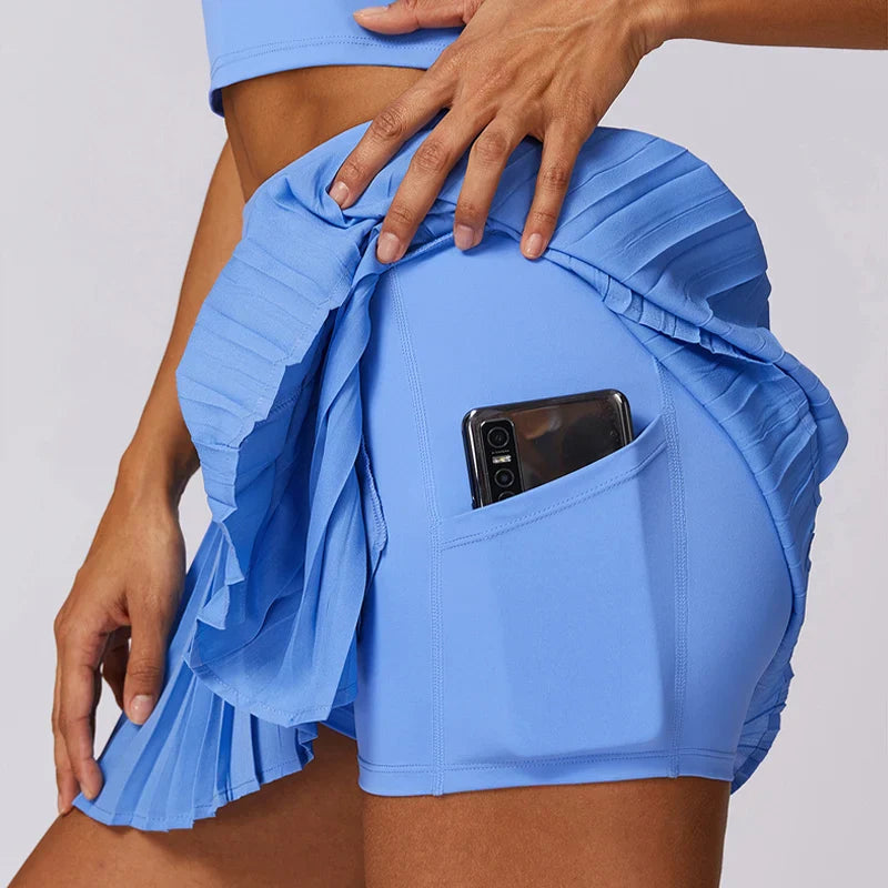 Elowra | Women’s Pleated High Waist Mini Skirt