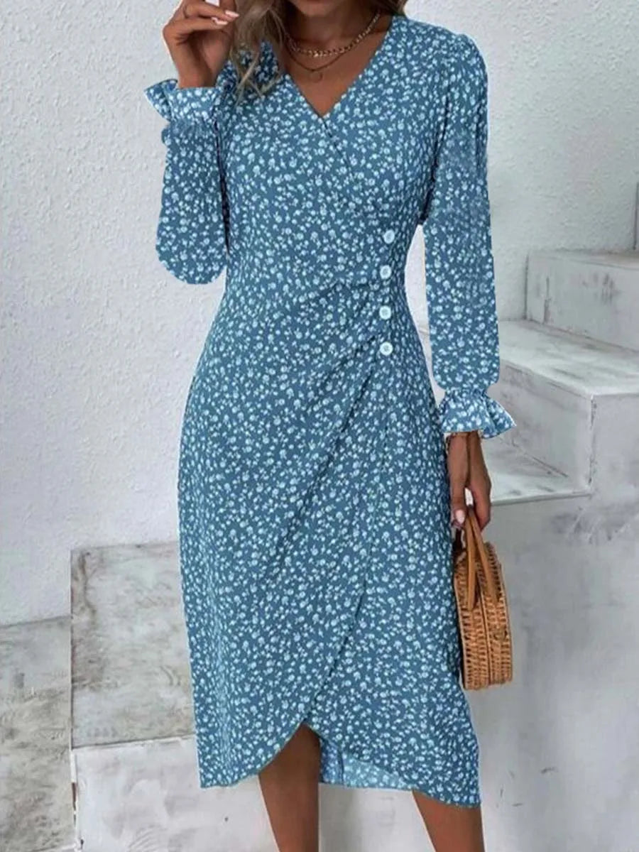 Elowynne | Women’s Wrap-Style Midi Dress