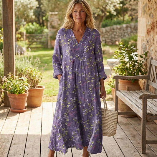 Thalisse | Women’s Floral Long Sleeve Midi Dress