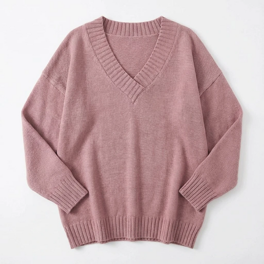 Women’s Cozy V-Neck Knit Sweater