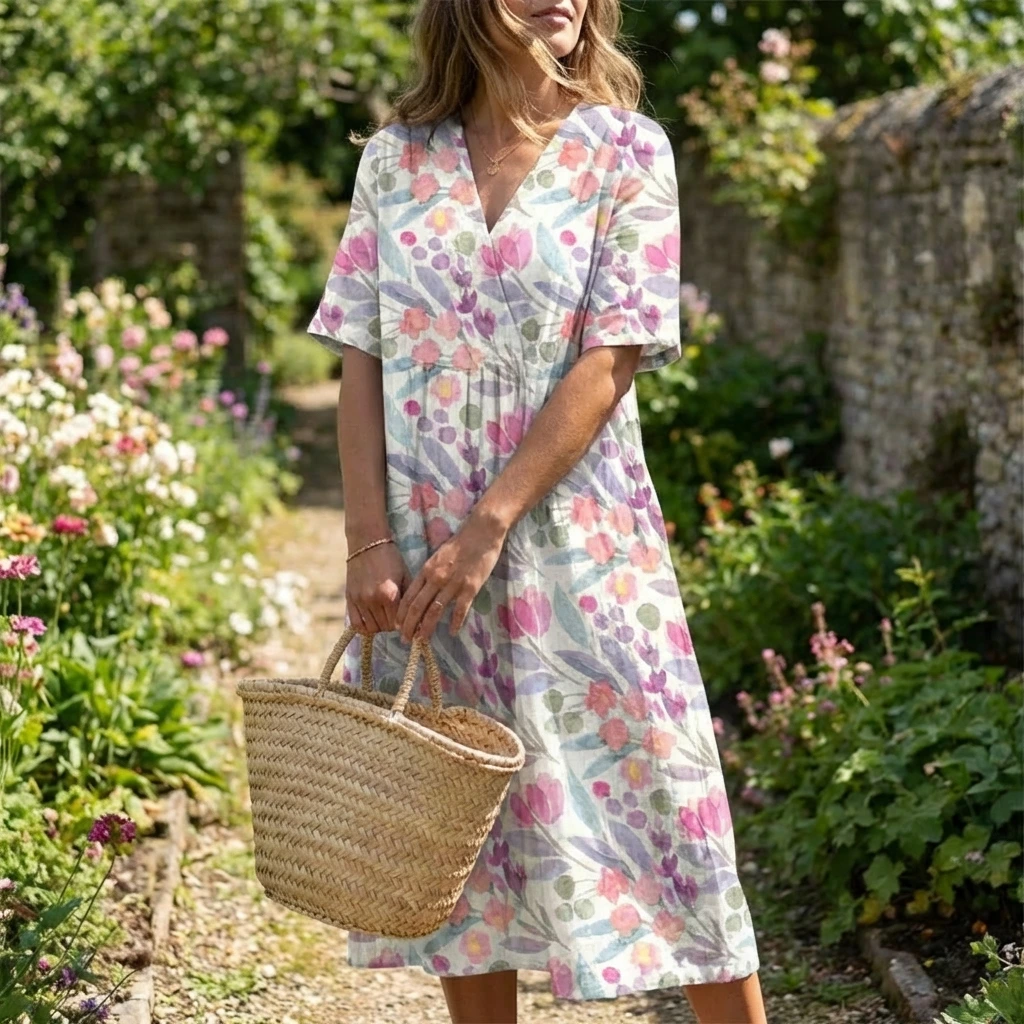 Zeritha | Women’s Relaxed Floral Summer Dress