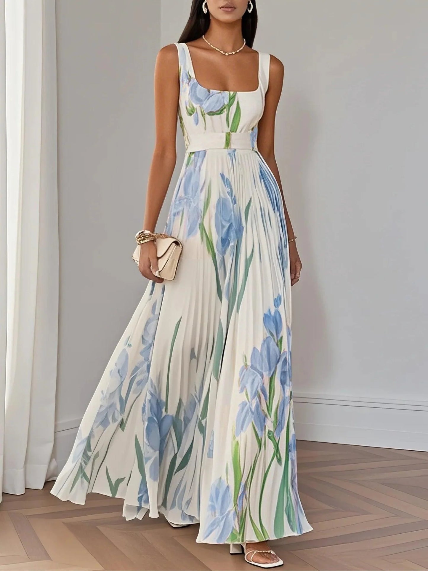 Serelina | Women’s Pleated Maxi Dress