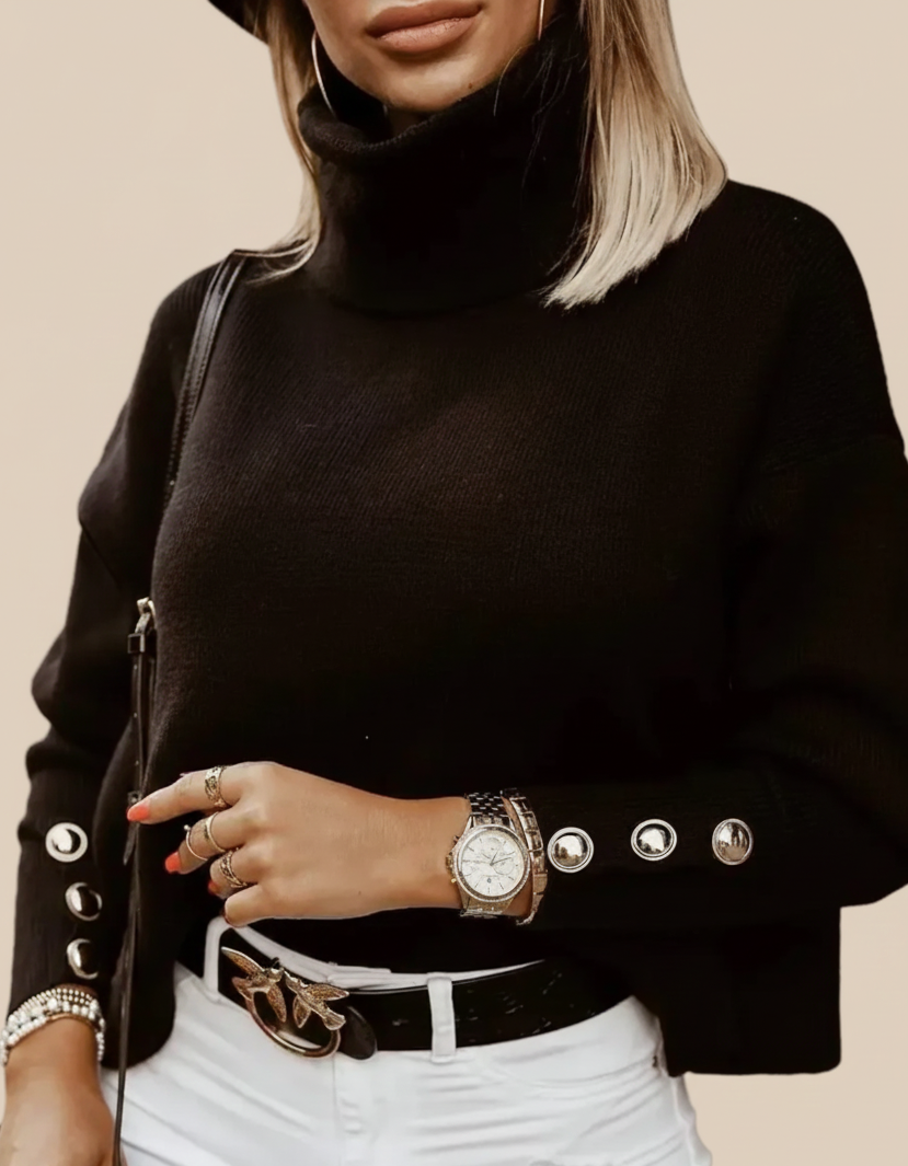 Elegant classy knit turtleneck sweater
