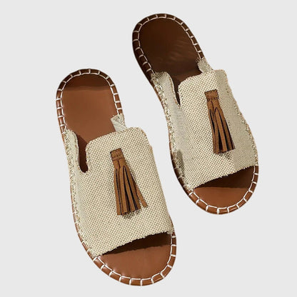 Orthopedic Tassel Slide Sandals