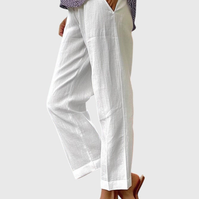 Women’s Straight Leg Pants – Relaxed Fit Ankle Sumemer Trousers