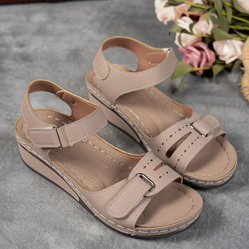 Women’s Open-Toe Sandals – Adjustable Strap Design with Cushioned Sole