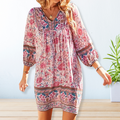 Zyvella | Women’s Boho Floral Relaxed Dress