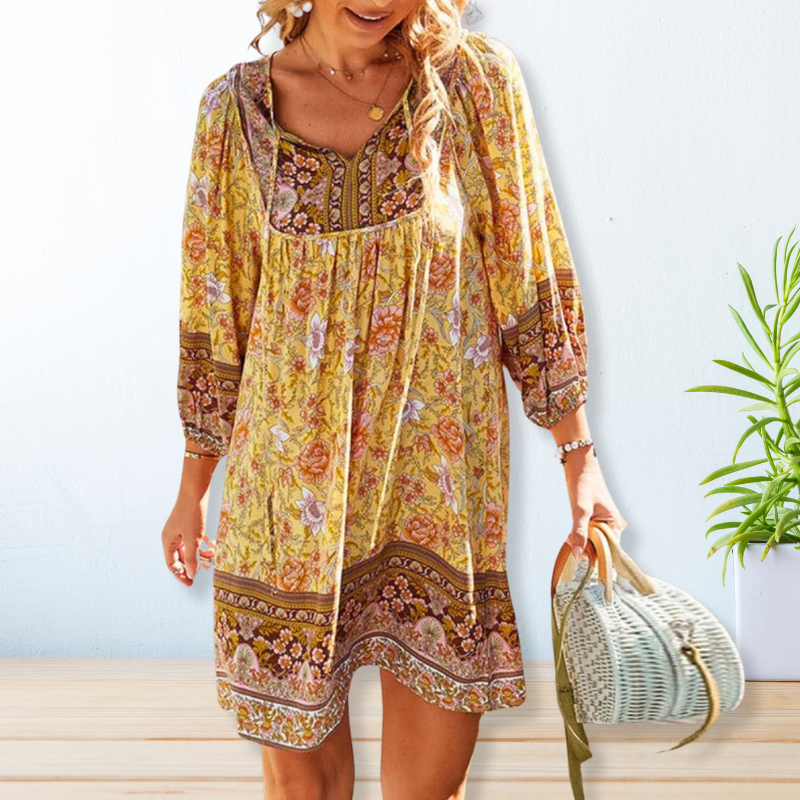 Zyvella | Women’s Boho Floral Relaxed Dress