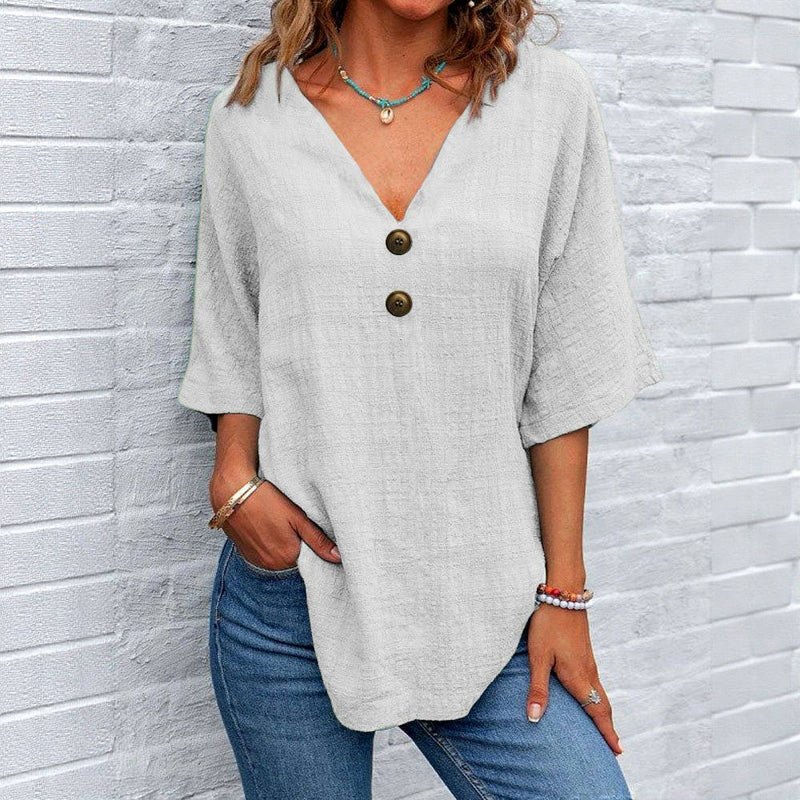 Maris | Women’s Floral Button Front Everyday Blouse