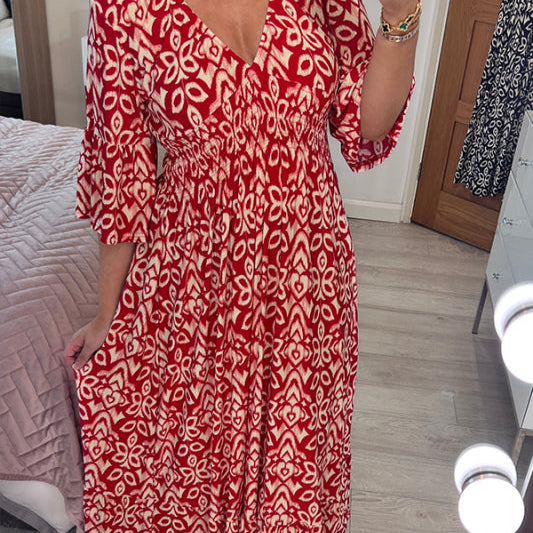 Elarisse | Women’s Flowing Bohemian Midi Dress