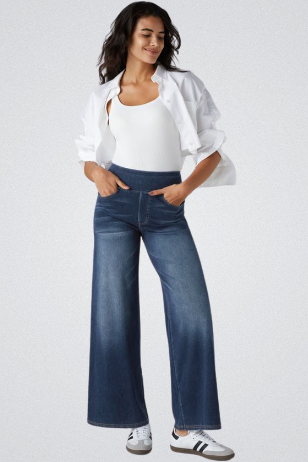 Elowen | Women’s High Waist Wide Leg Jeans