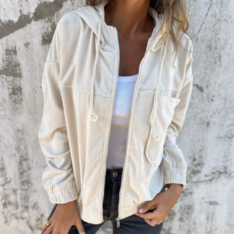 Cordavelle | Women’s Zip-Front Textured Summer Jacket