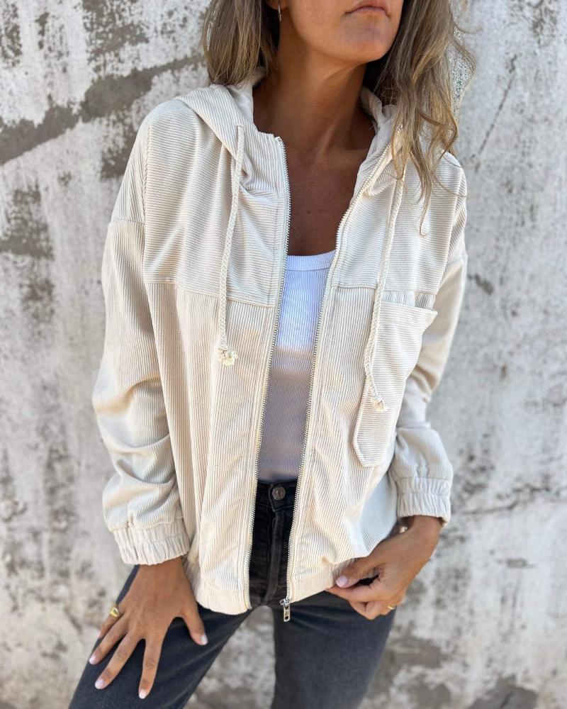 Cordavelle | Women’s Zip-Front Textured Summer Jacket