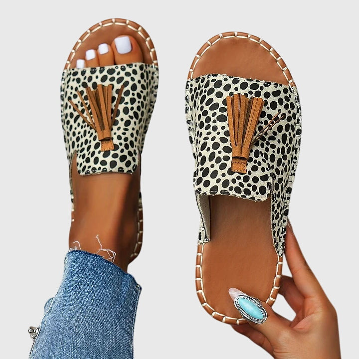Orthopedic Tassel Slide Sandals