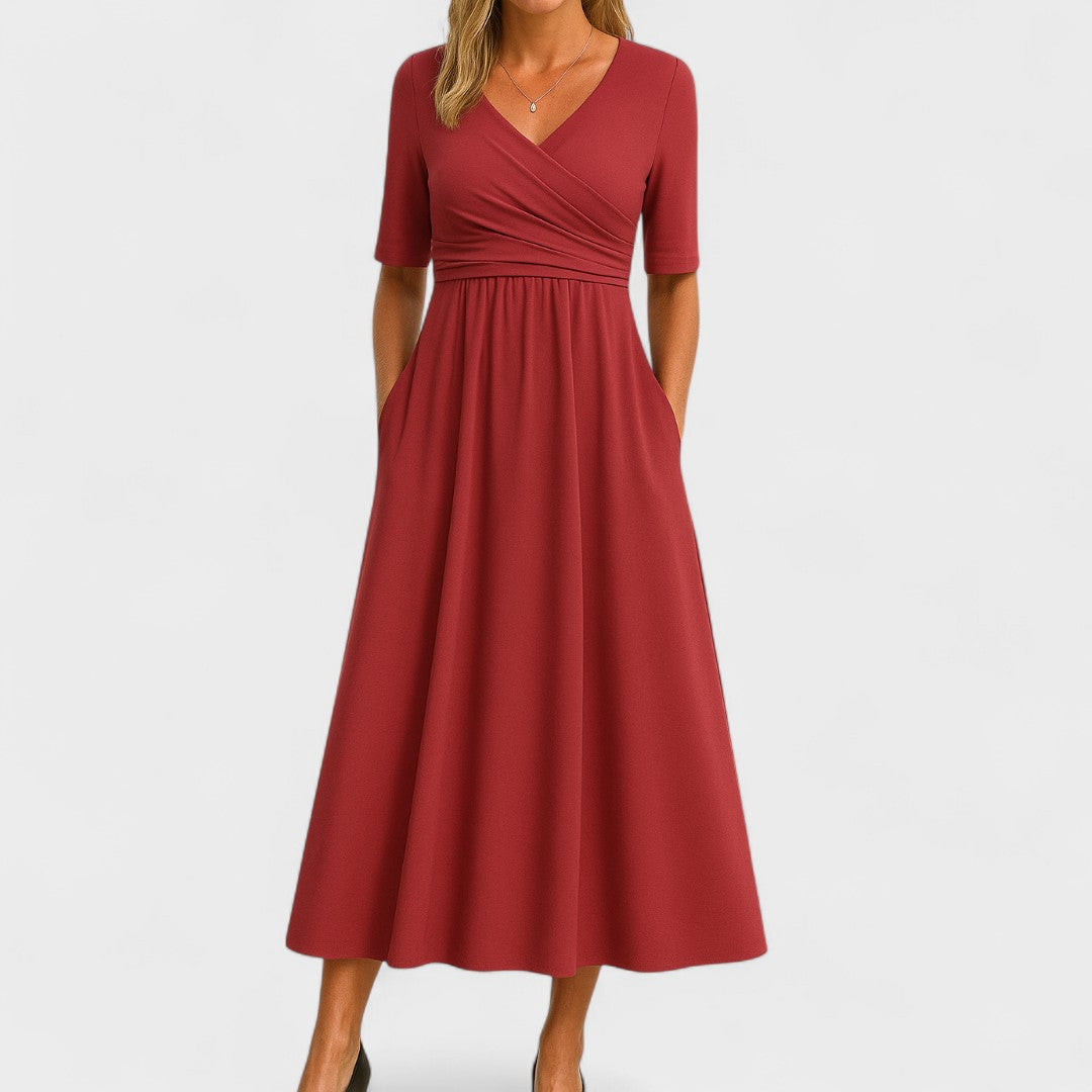 Wrap Front Maxi Dress
