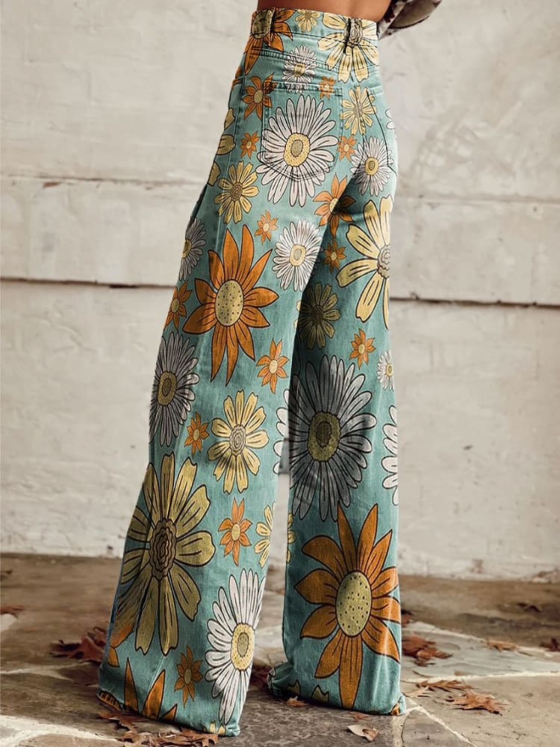 Elanor | Women’s Floral Wide Leg Jeans