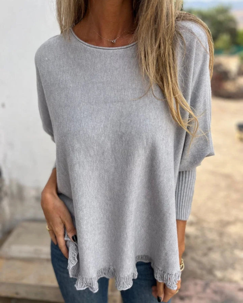 Nerisse | Women’s Relaxed Knit Batwing Sleeve Top