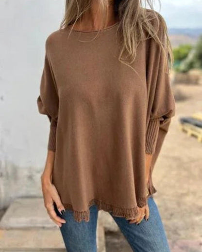 Nerisse | Women’s Relaxed Knit Batwing Sleeve Top
