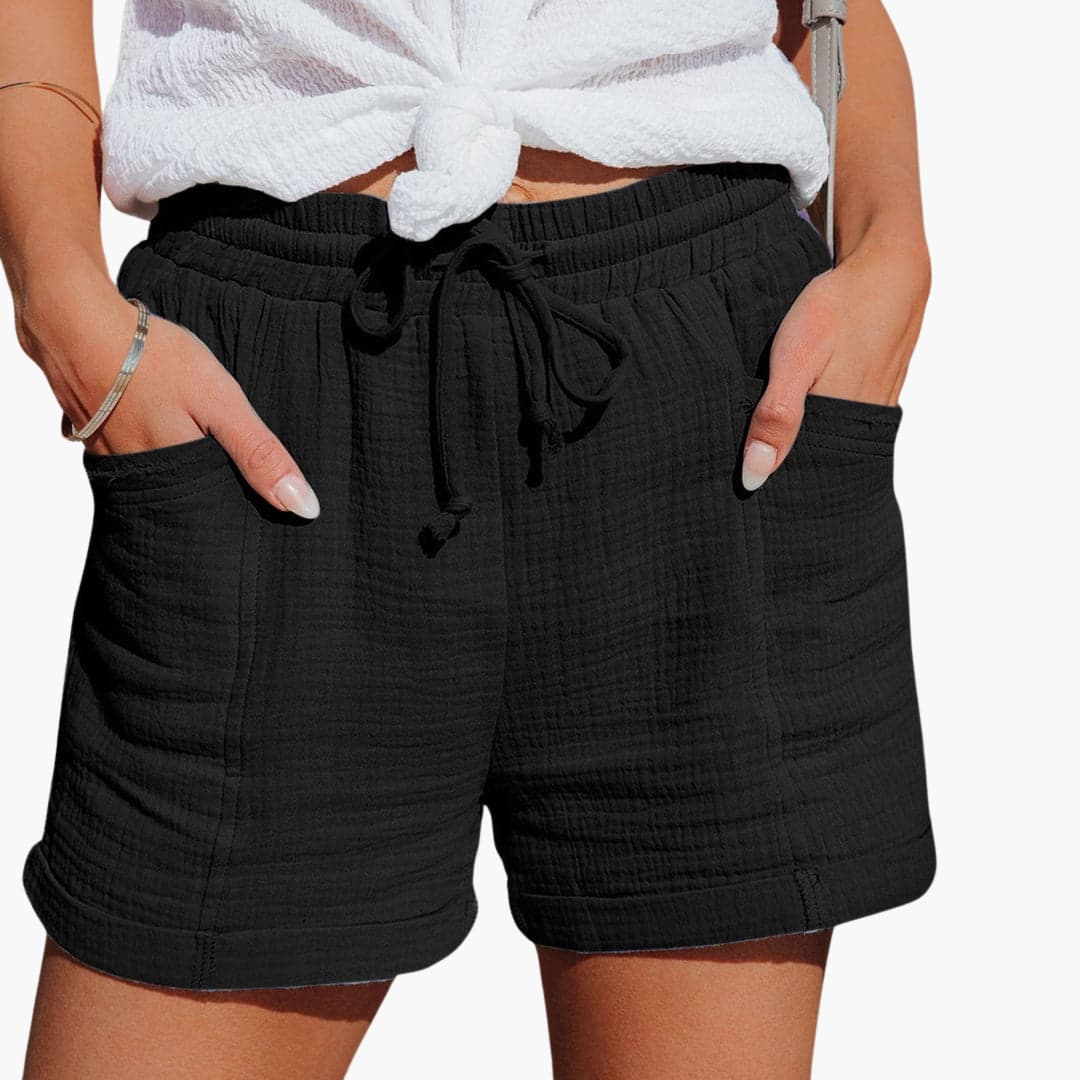 Elastic Waist Summer Shorts – Relaxed Casual Shorts for Women