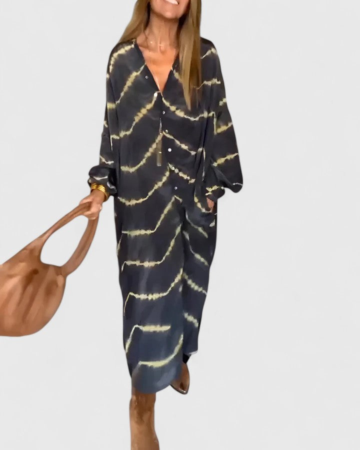 Arielle | Women’s Boho Button Front Maxi Dress