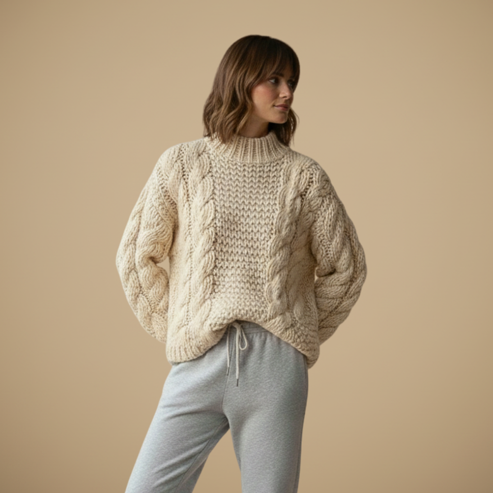 Oversized Cable Knit Women Sweater