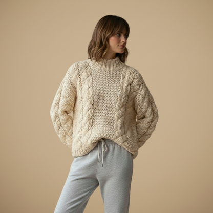Oversized Cable Knit Women Sweater