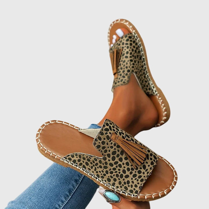 Orthopedic Tassel Slide Sandals
