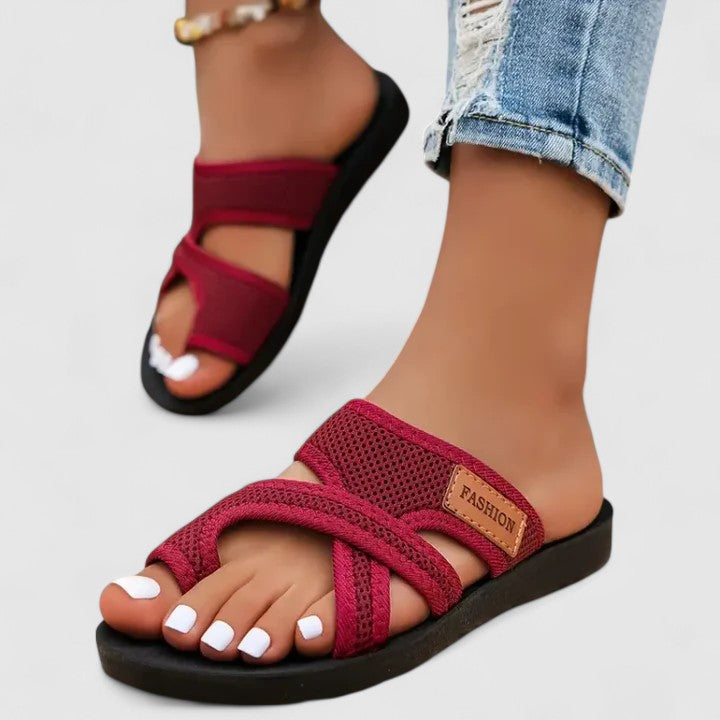 Casey | Women’s Orthopedic Slip-On Sandals with Textured Straps