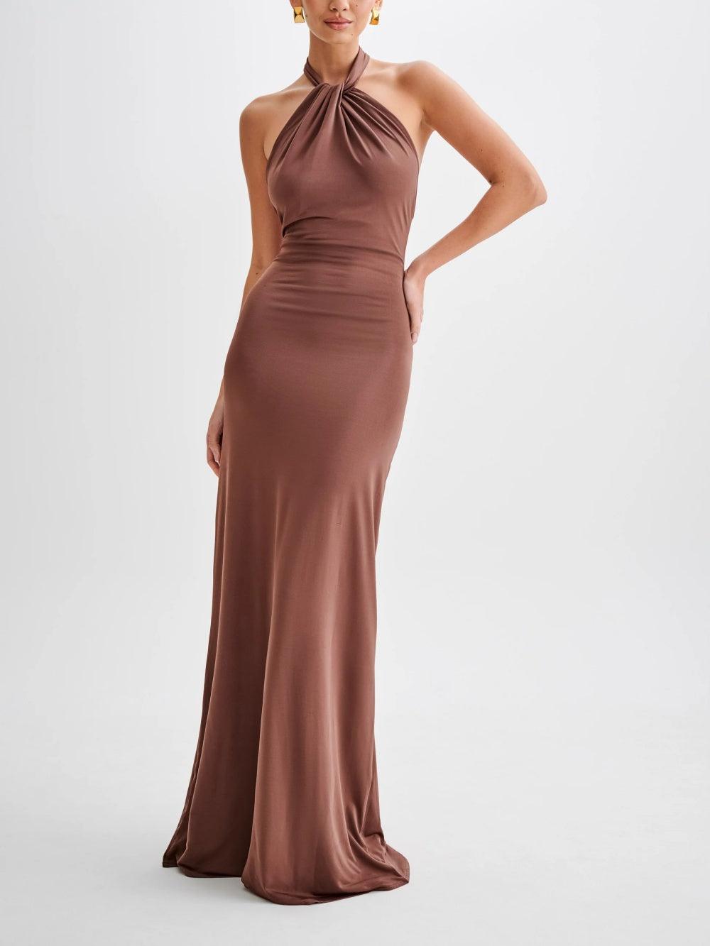 Aveline | Women’s Halter Neck Maxi Dress