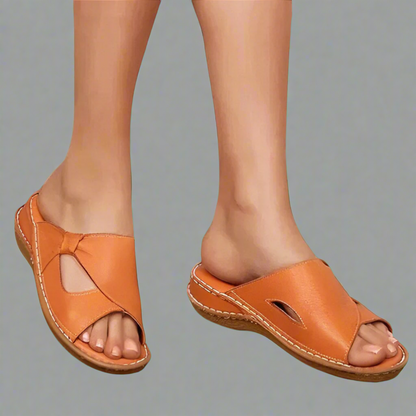 Velnarae | Women’s Slip-On Slides with Cut-Out Detail