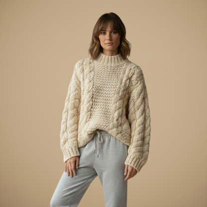 Oversized Cable Knit Women Sweater