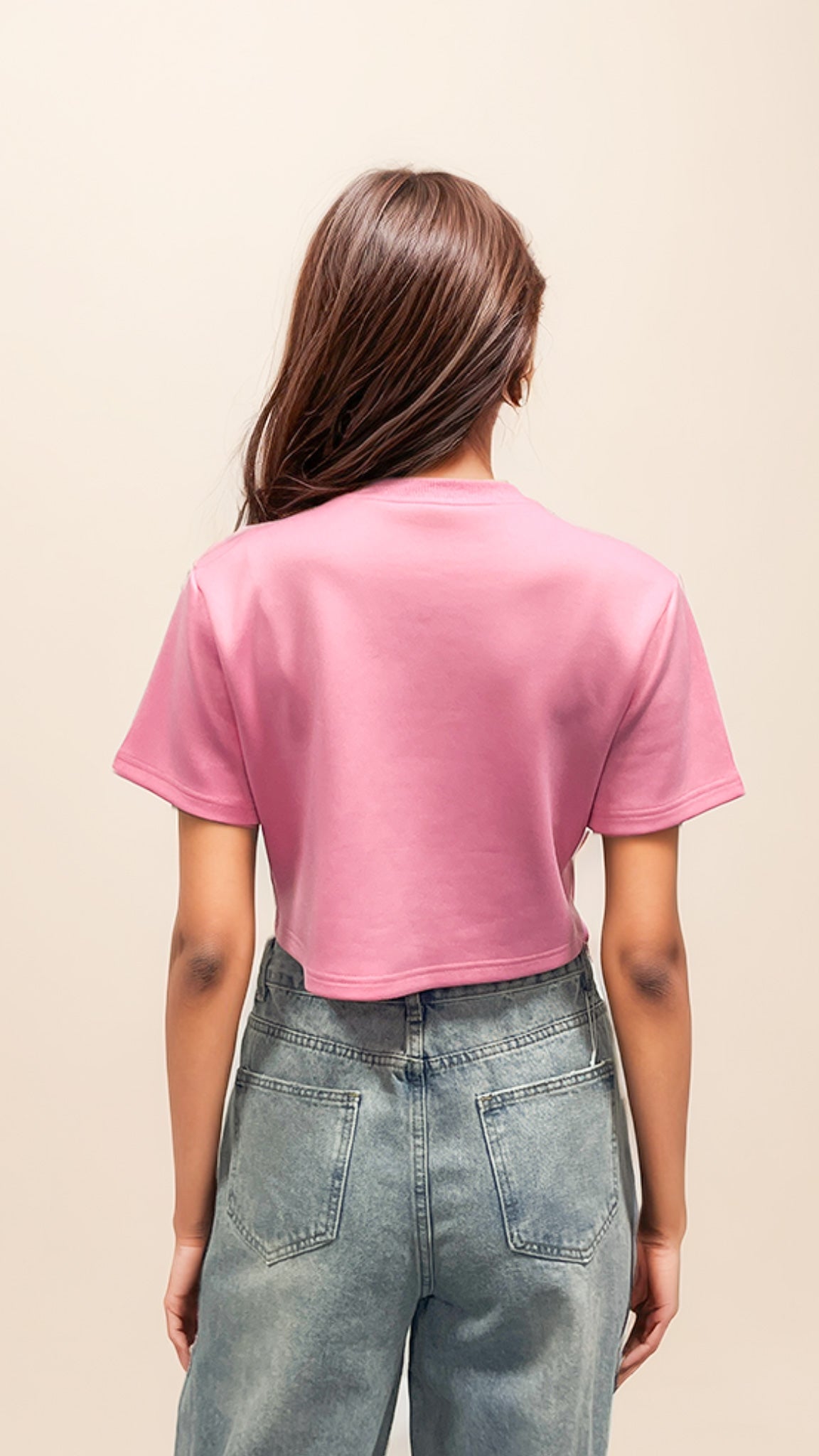 Velmira | Women’s Embellished Cropped Short Sleeve Top