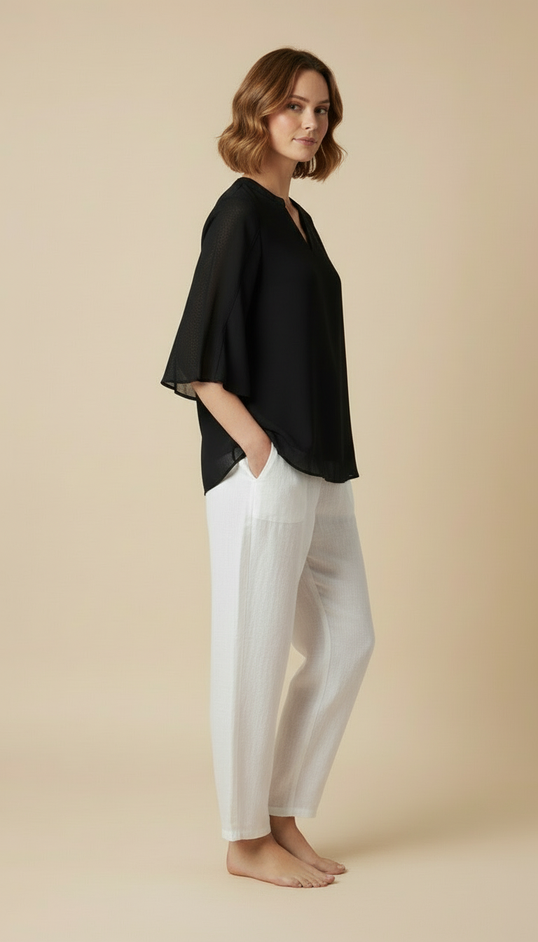 Seravyn | Women’s Relaxed V-Neck Summer Top