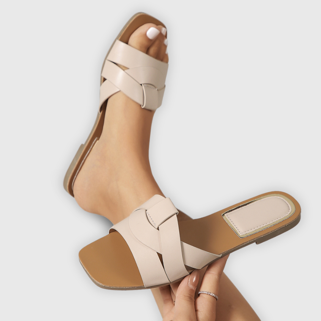 Jordan | Comfortable Summer Slide Sandals with Cross Straps