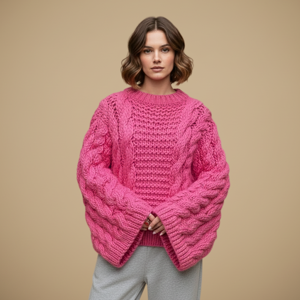 Oversized Cable Knit Women Sweater
