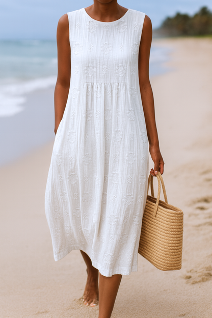 Calithea | Women’s Sleeveless Textured Midi Dress