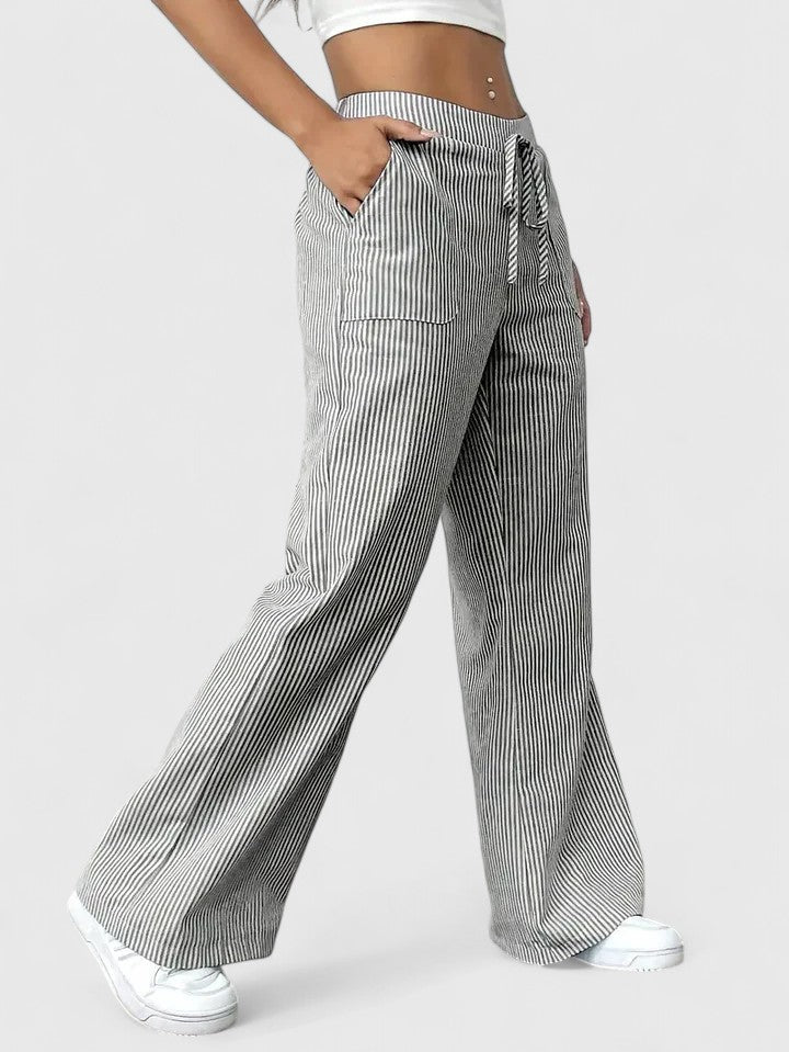 Women’s Boho Pants – Drawstring Relaxed Fit Trousers