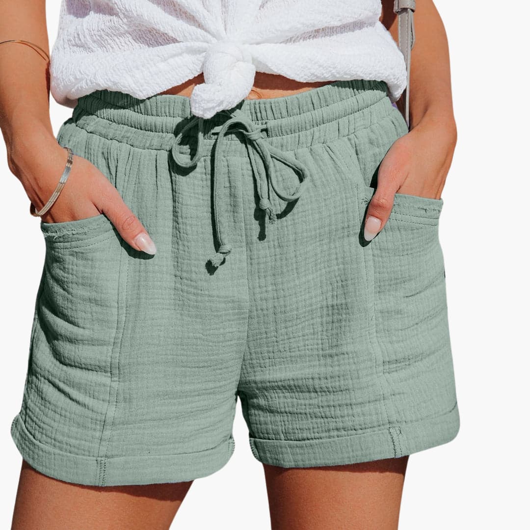 Elastic Waist Summer Shorts – Relaxed Casual Shorts for Women