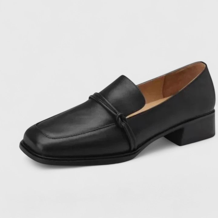 Women’s Orthopedic Slip-On Loafers – Supportive Block Heel Walking Shoes