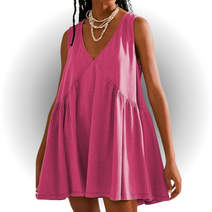 Thalisse | Women’s Sleeveless V-Neck Swing Mini Dress
