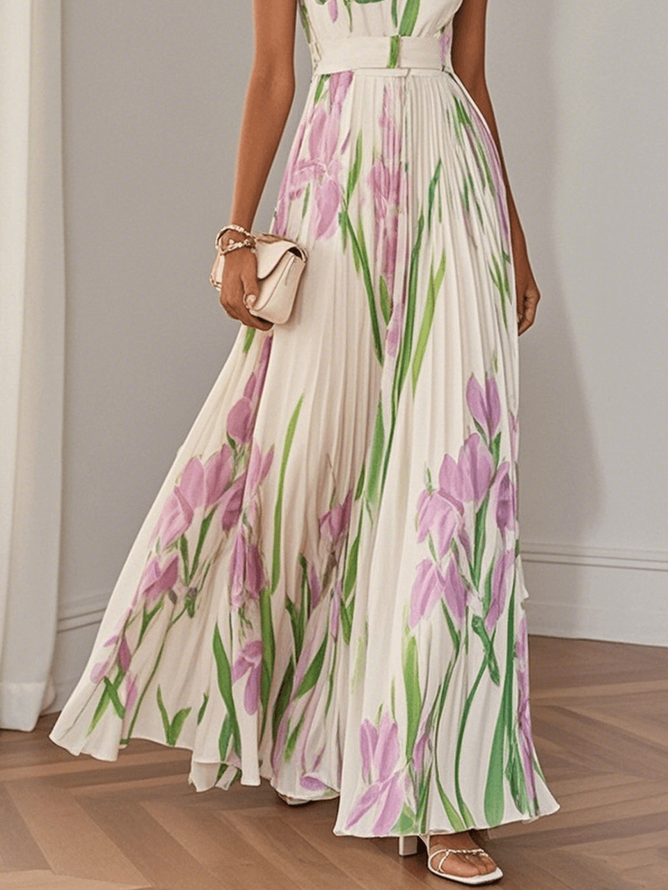 Serelina | Women’s Pleated Maxi Dress