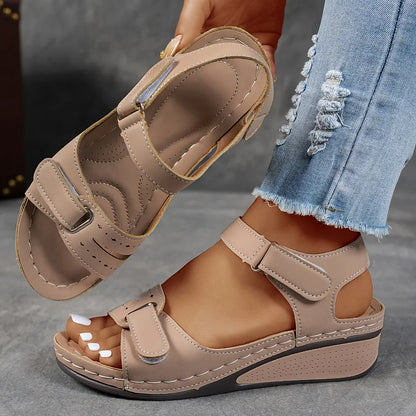 Women’s Open-Toe Sandals – Adjustable Strap Design with Cushioned Sole