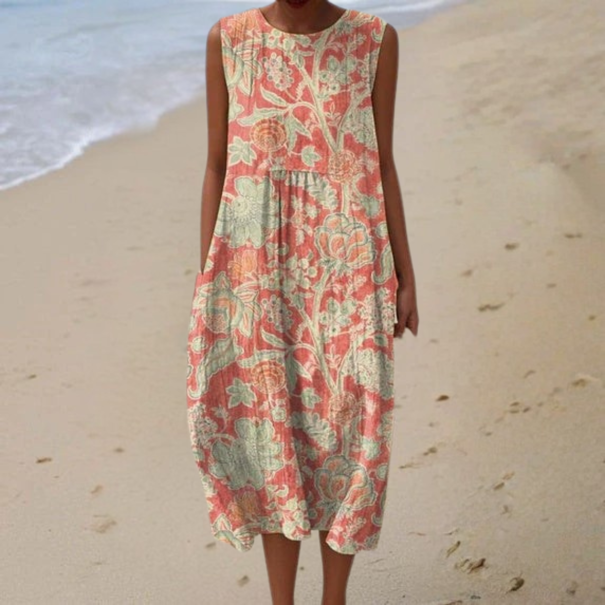 Calira | Women’s Sleeveless Floral Midi Dress