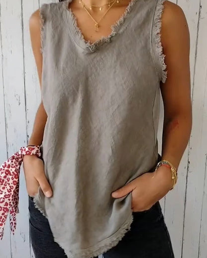 Zyrelle | Women’s Frill Trim Sleeveless Summer Top