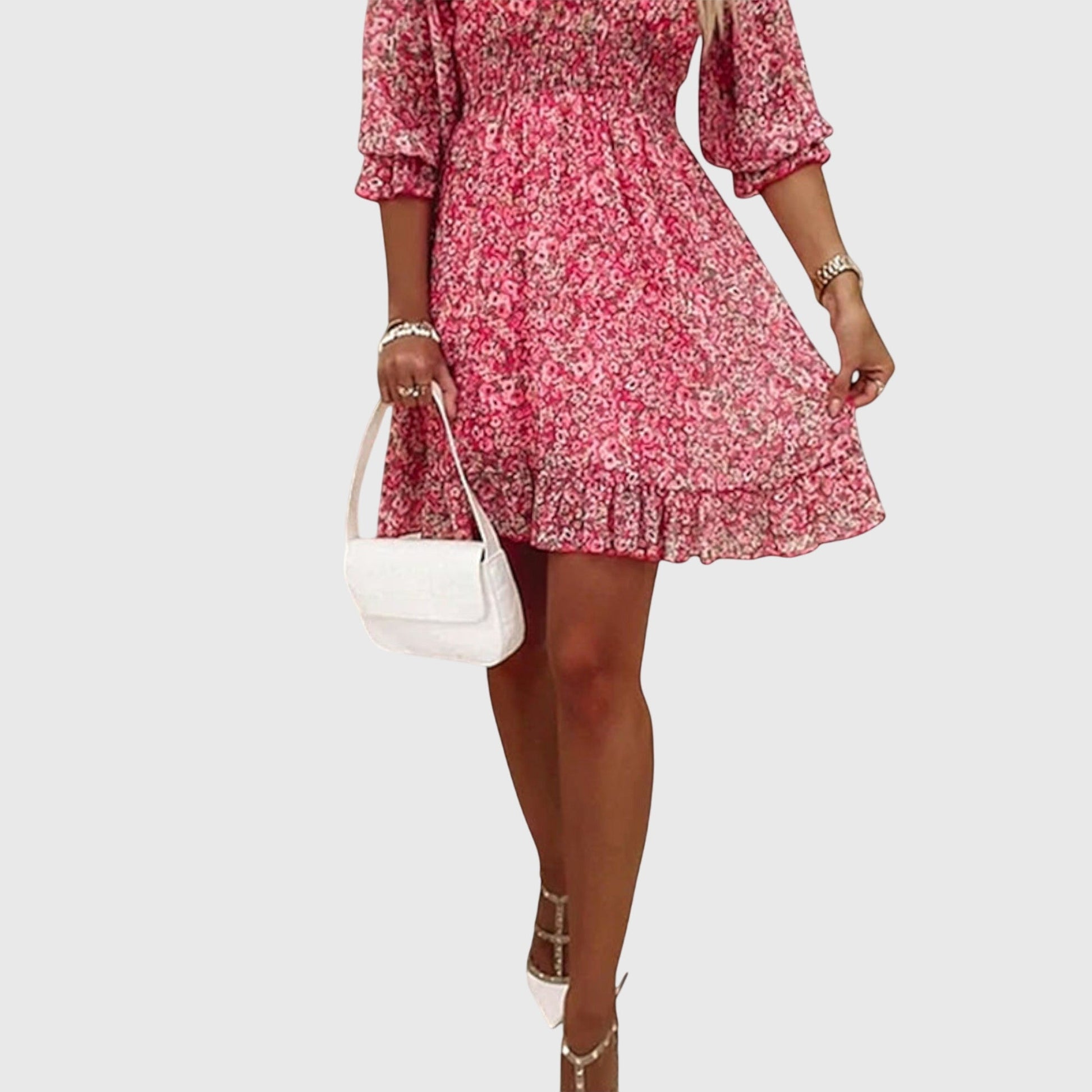 Sofia | V Neck Smocked Mini Dress