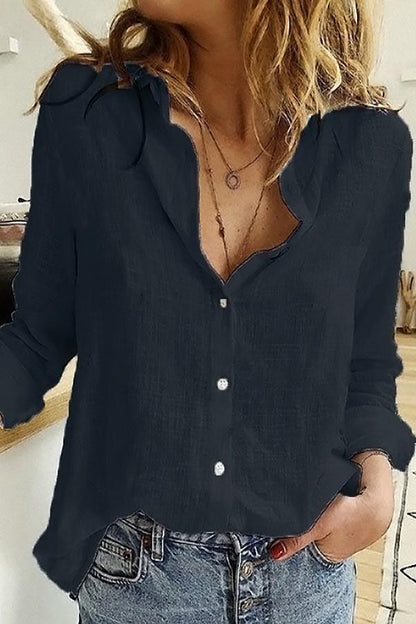 Elowen | Women’s Relaxed Button-Front Airy Blouse