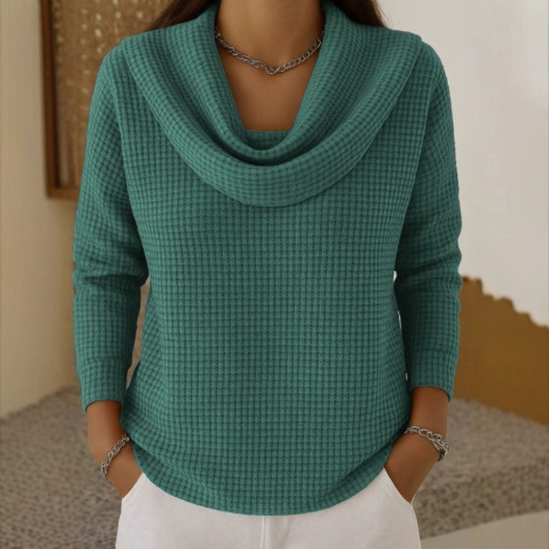 Waffle Knit Women Sweater