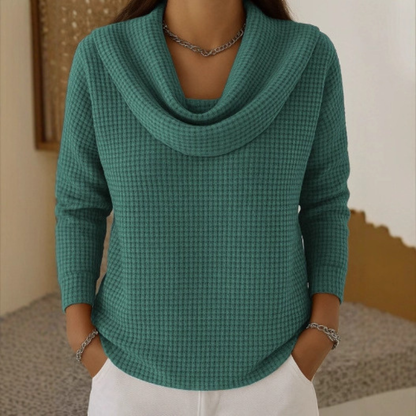 Waffle Knit Women Sweater